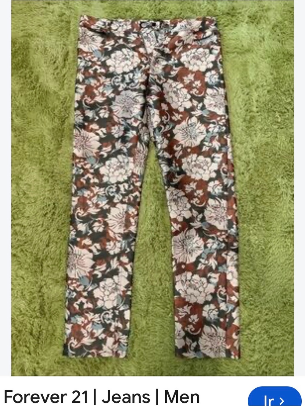 Forever 21 Brown & White Floral Skinny Jeans
